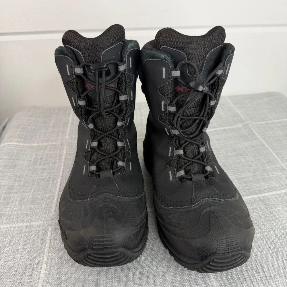 Columbia Bugaboot‎ YOUTH Size 6 Black 200g Suede Winter Boots